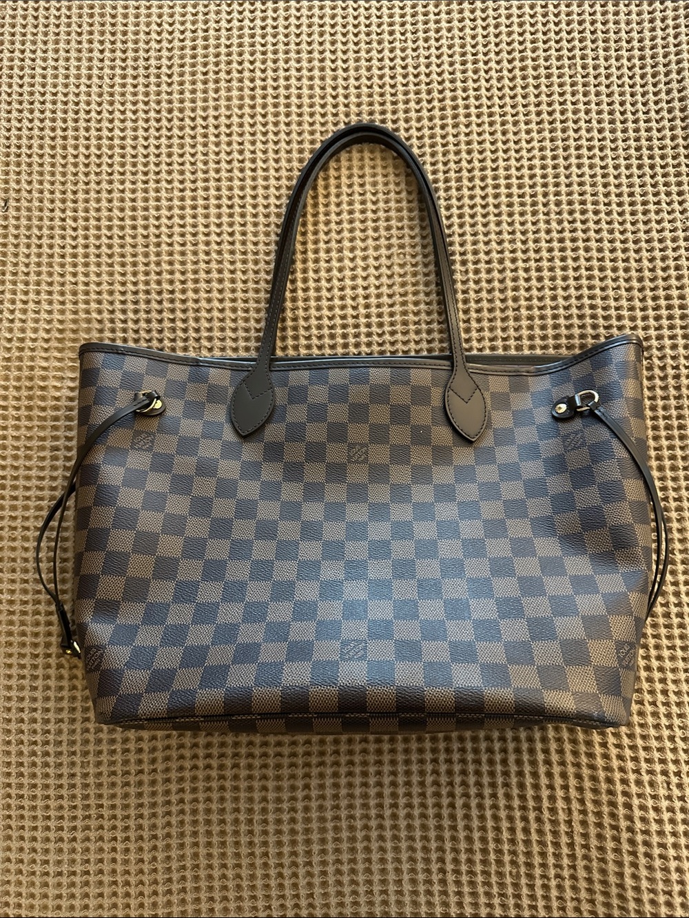 Designer-Inspired Brown Check Tote Bag - Classic Everyday Carry